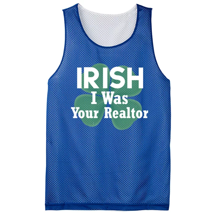 Irish I Was Your Realtor Branding And Marketing Gift Mesh Reversible Basketball Jersey Tank