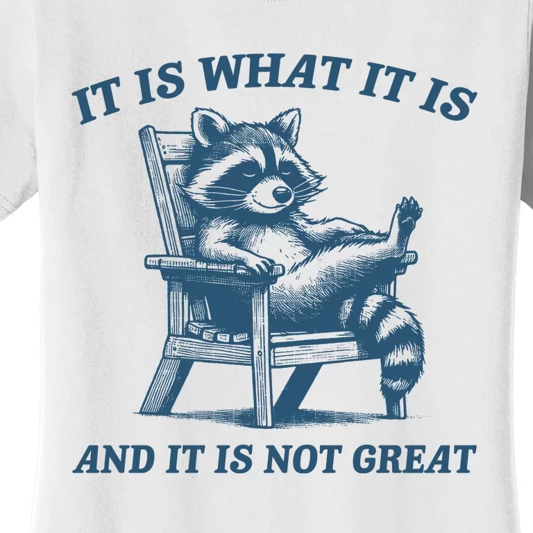 It Is What It Is And It Is Not Great Racoon Meme Women's T-Shirt