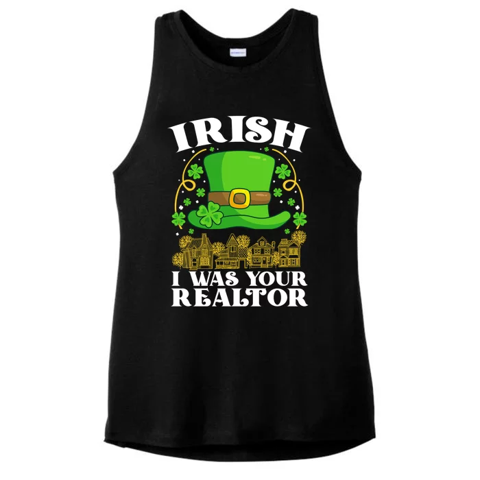 Irish I Was Your Realtor St Patricks Day Lead Generation Cute Gift Ladies Tri-Blend Wicking Tank