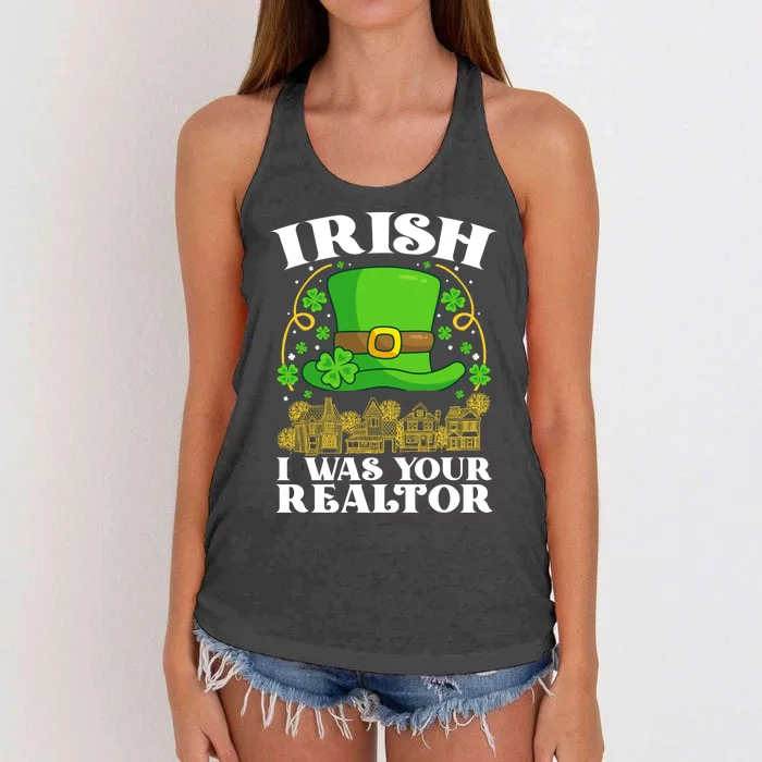 Irish I Was Your Realtor St Patricks Day Lead Generation Cute Gift Women's Knotted Racerback Tank