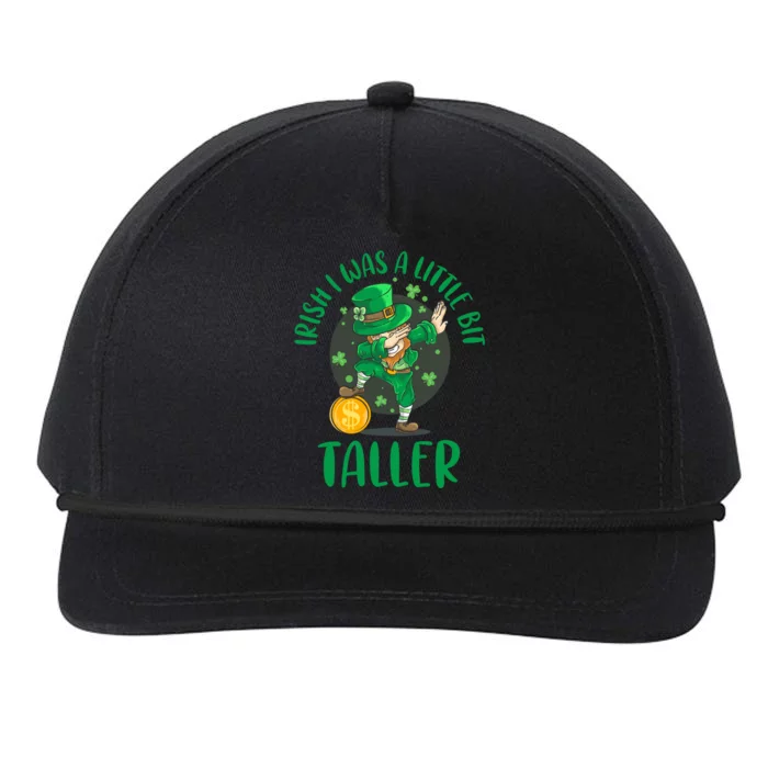 Irish I Was A Little Bit Taller, Funny St Patrick's Day Snapback Five-Panel Rope Hat