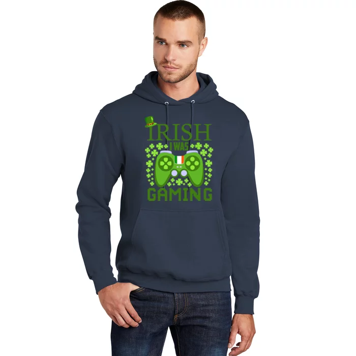 Irish I Was Gaming Video Gamer Top Hat St Patrick's Day Hoodie