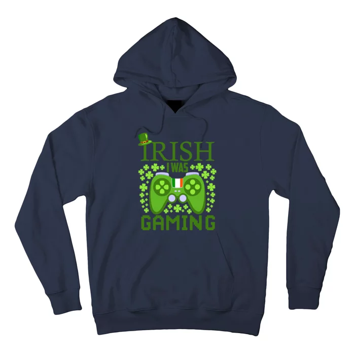 Irish I Was Gaming Video Gamer Top Hat St Patrick's Day Hoodie