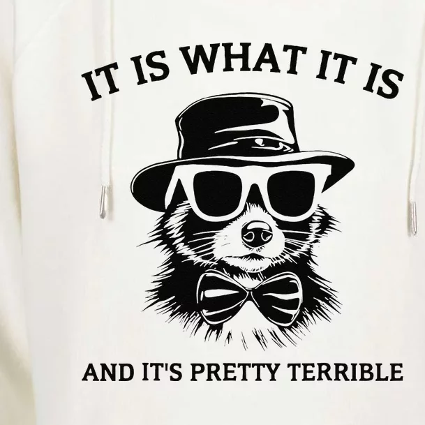 It Is What It Is And ItS Pretty Terrible Womens Funnel Neck Pullover Hood