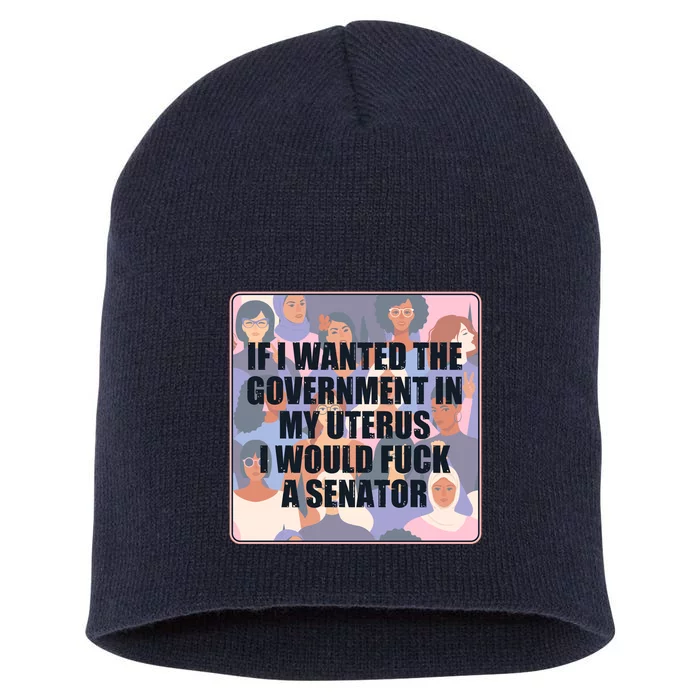 If I Wanted The Government In My Uterus I Would Fuck A Senator Short Acrylic Beanie