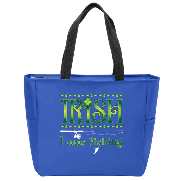 Irish I Was Fishing Shamrock Gift Zip Tote Bag