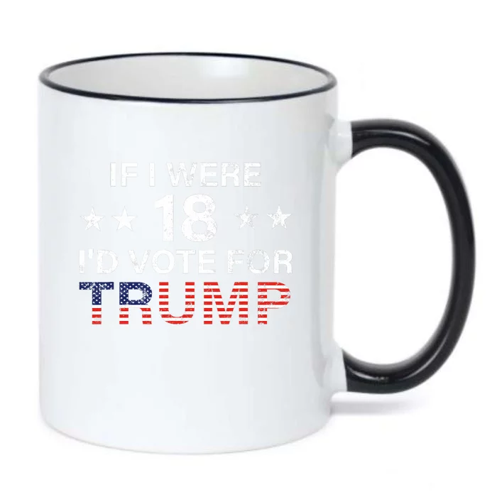 If I Were 18 ID Vote For Trump 2024 Black Color Changing Mug