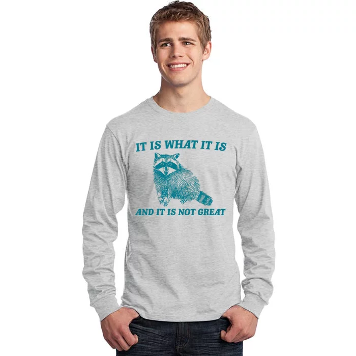 It Is What It Is And It Is Not Great Raccoon Tall Long Sleeve T-Shirt