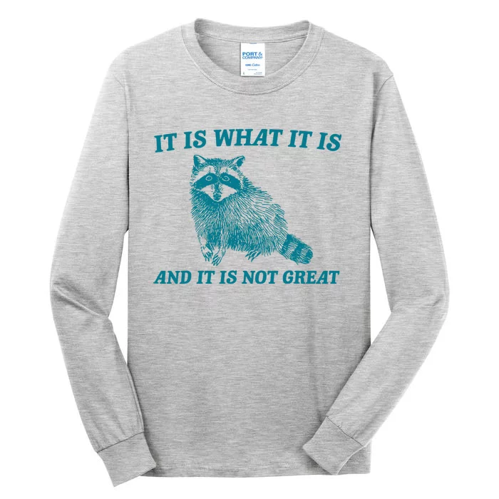 It Is What It Is And It Is Not Great Raccoon Tall Long Sleeve T-Shirt