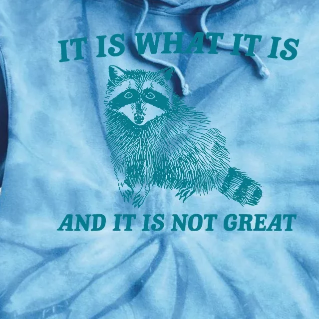 It Is What It Is And It Is Not Great Raccoon Tie Dye Hoodie