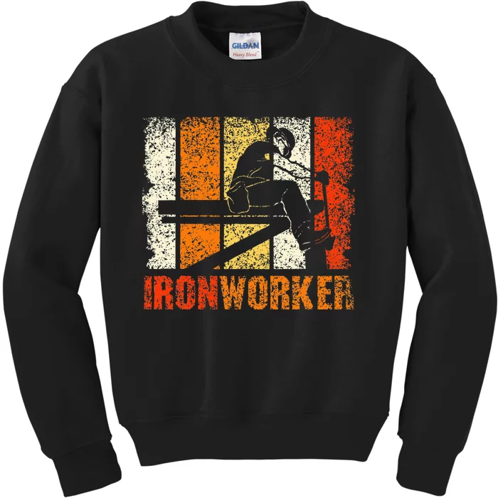 Ironworker Iron Worker Ironwork Ironworkers Ironworker Kids Sweatshirt