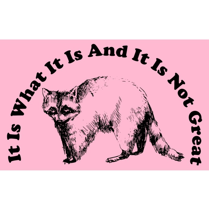 It Is What It Is And It Is Not Great Funny Raccoon Bumper Sticker