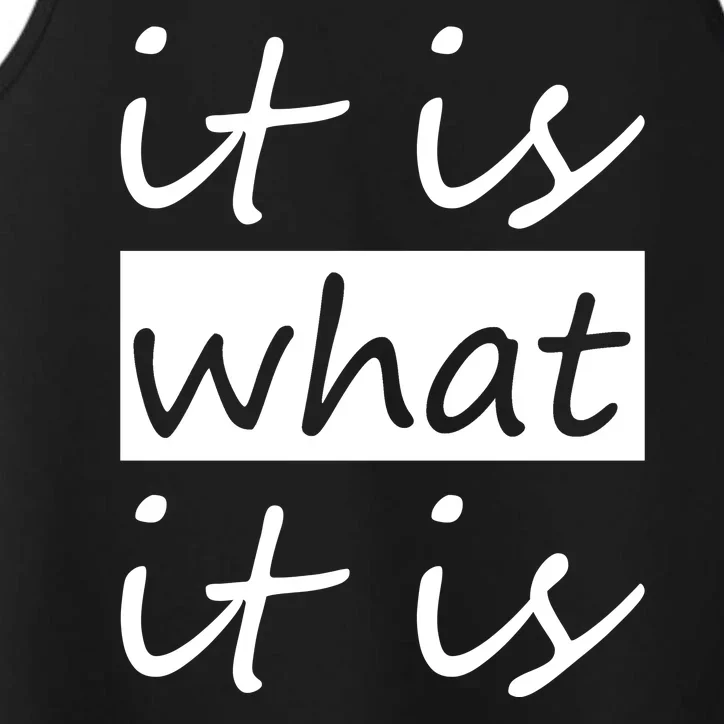 It Is What It Is Performance Tank