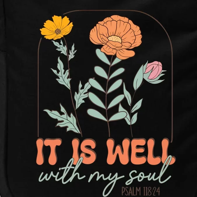 It Is Well With My Soul Wildflower Christian Faith Impact Tech Backpack