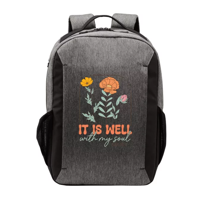 It Is Well With My Soul Wildflower Christian Faith Vector Backpack