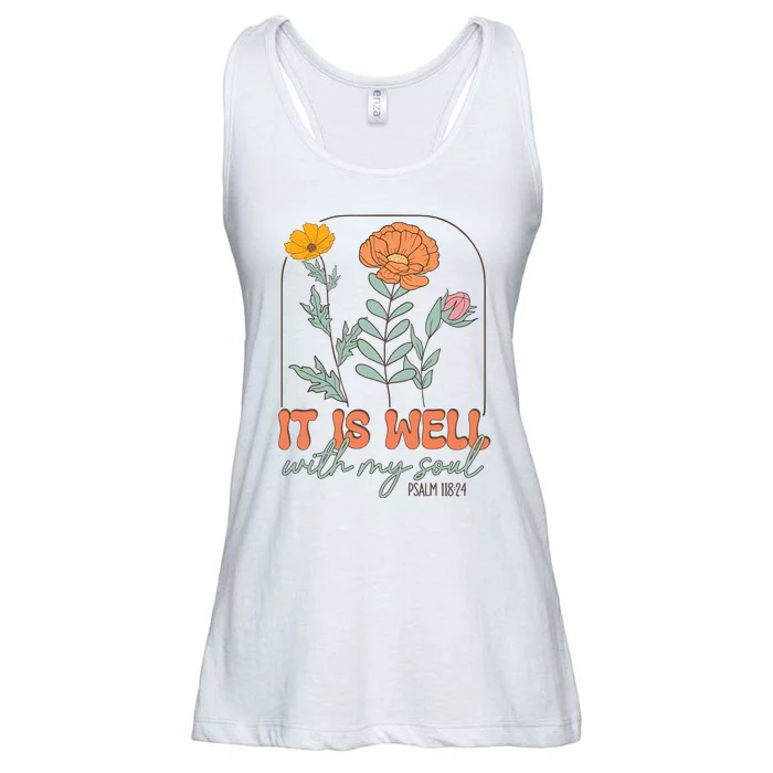 It Is Well With My Soul Wildflower Christian Faith Ladies Essential Flowy Tank