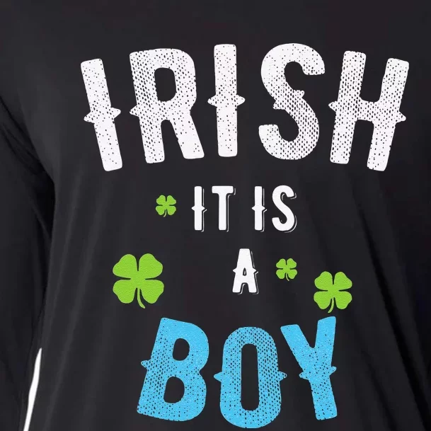 IRISH I Wish It Is A St. Patrick's Day Gender Reveal Cooling Performance Long Sleeve Crew