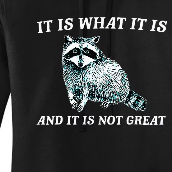 It Is What It Is And It Is Not Great Raccoon Women's Pullover Hoodie