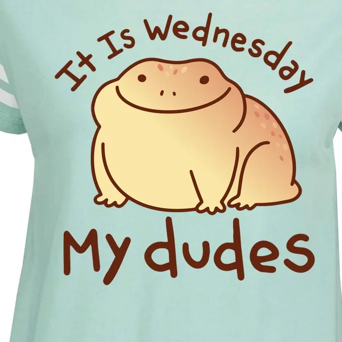 It Is Wednesday My Dudes Frog Funny Enza Ladies Jersey Football T-Shirt