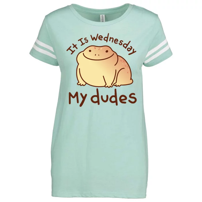 It Is Wednesday My Dudes Frog Funny Enza Ladies Jersey Football T-Shirt