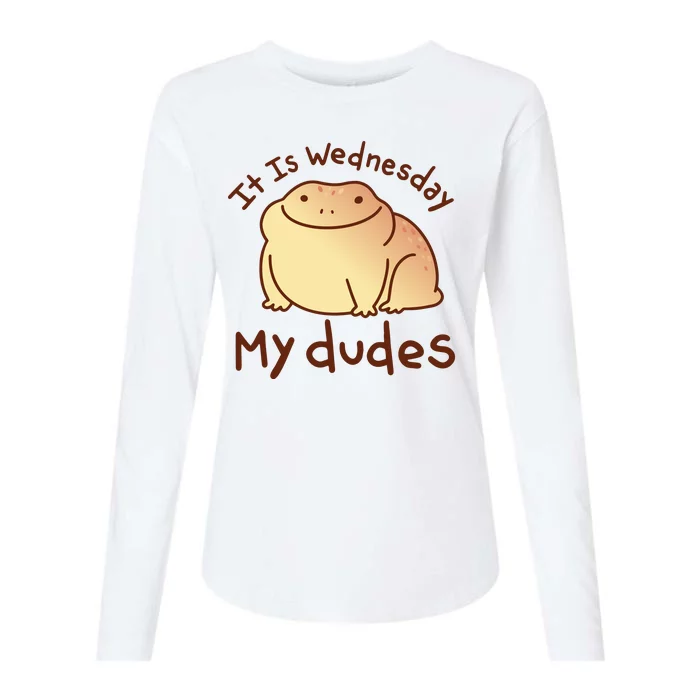 It Is Wednesday My Dudes Frog Funny Womens Cotton Relaxed Long Sleeve T-Shirt