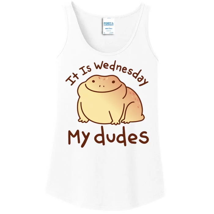 It Is Wednesday My Dudes Frog Funny Ladies Essential Tank