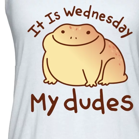 It Is Wednesday My Dudes Frog Funny Ladies Essential Flowy Tank