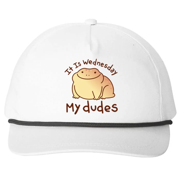 It Is Wednesday My Dudes Frog Funny Snapback Five-Panel Rope Hat