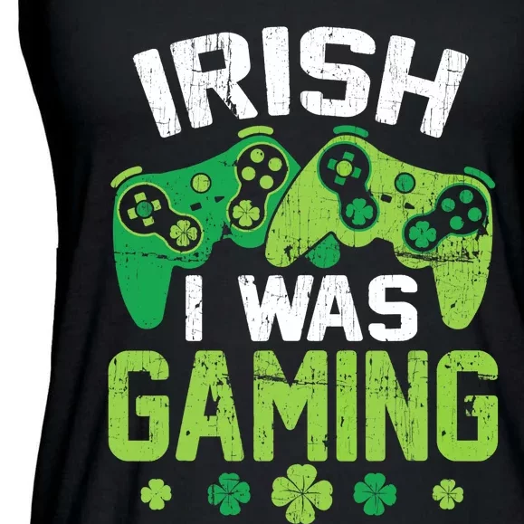 Irish I Was Gaming Funny St Patricks Day Gamer Boys Gift Ladies Essential Flowy Tank