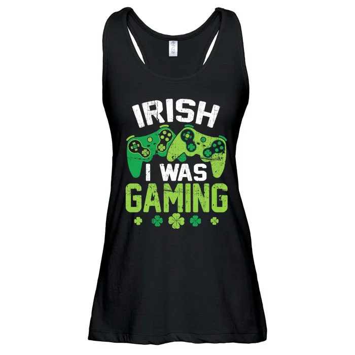 Irish I Was Gaming Funny St Patricks Day Gamer Boys Gift Ladies Essential Flowy Tank