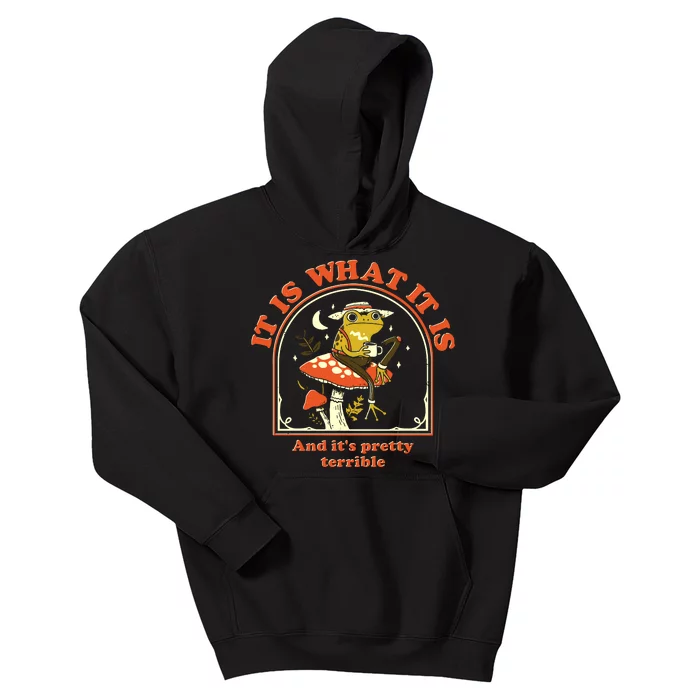 It Is What It Is And Its Pretty Terrible Kids Hoodie