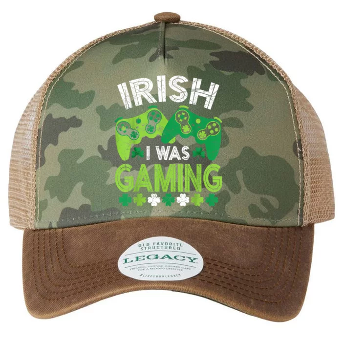 Irish I Was Gaming St Patricks Day Gamer Legacy Tie Dye Trucker Hat