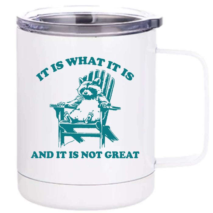 It Is What It Is And It Is Not Great Front & Back 12oz Stainless Steel Tumbler Cup