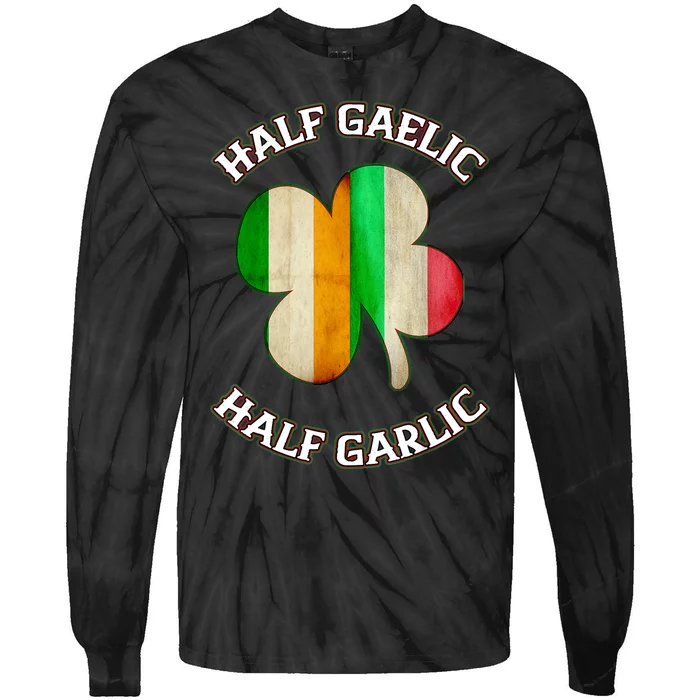 Irish Italian Wo 's St Patrick's Day Gaelic Tie-Dye Long Sleeve Shirt