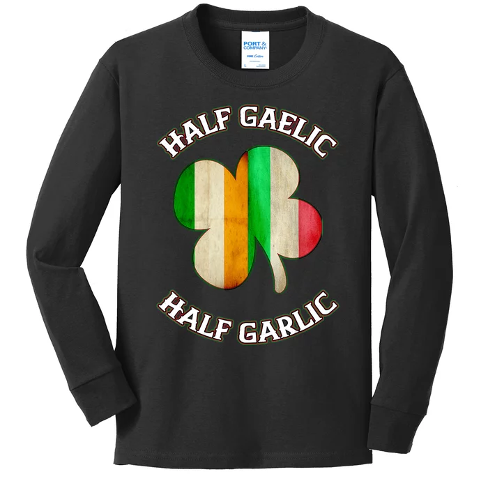 Irish Italian Wo 's St Patrick's Day Gaelic Kids Long Sleeve Shirt