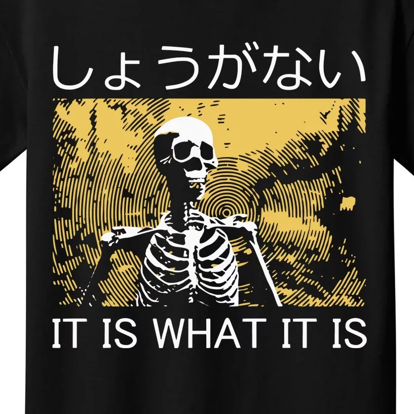 It Is What It Is Skeleton Washed Kids T-Shirt