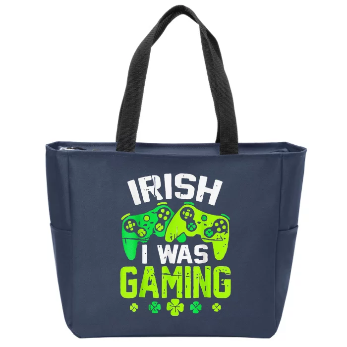 Irish I Was Gaming Funny St Patricks Day Gamer Zip Tote Bag