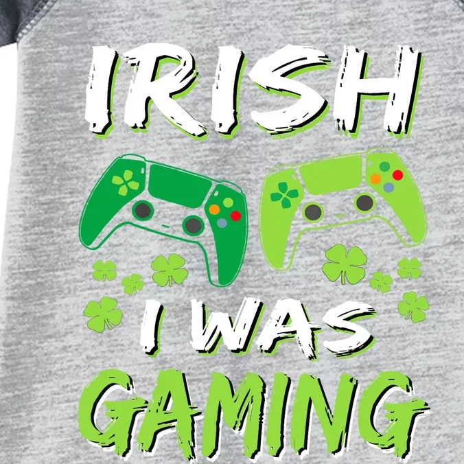 Irish I Was Gaming Funny St Patricks Day Gamer Gift Infant Baby Jersey Bodysuit