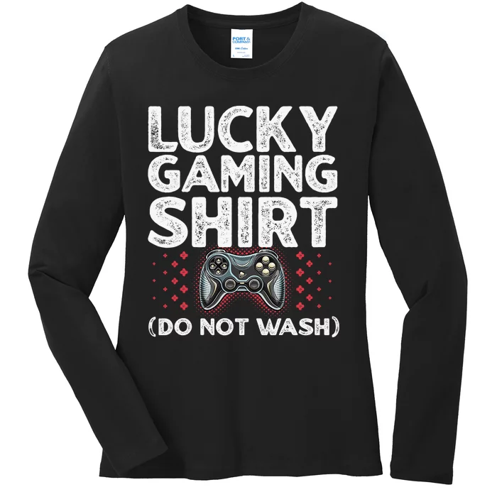 Irish I Was Gaming Funny St Patricks Day Gamer Ladies Long Sleeve Shirt