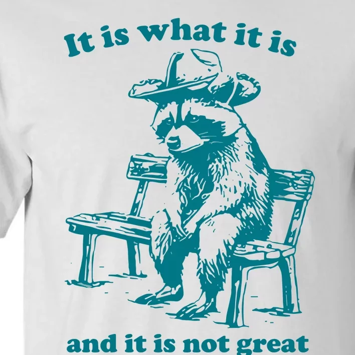 It Is What It Is And It Is Not Great Funny Raccoon Sarcastic Tall T-Shirt