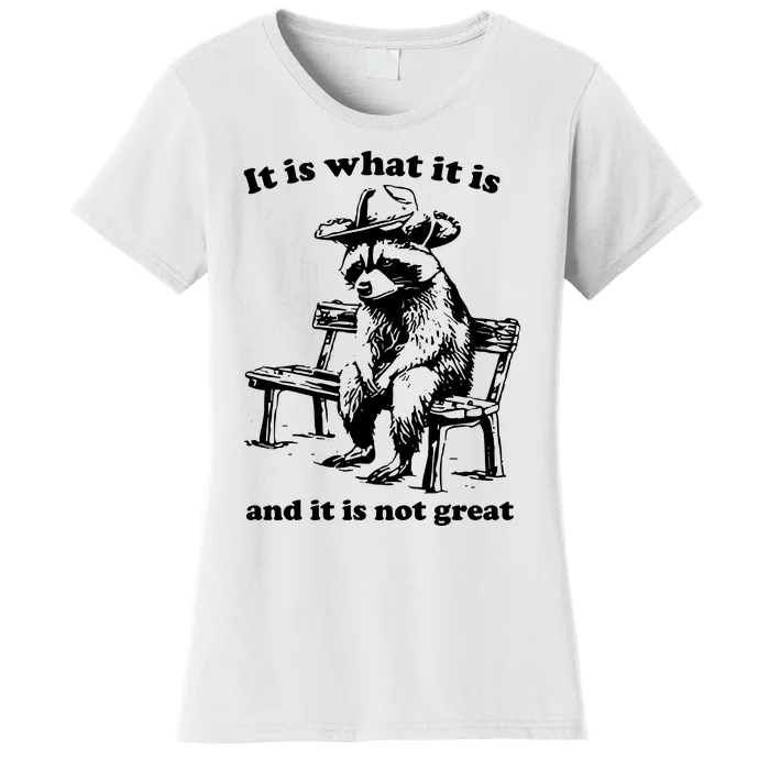 It Is What It Is And It Is Not Great Funny Raccoon Sarcastic Women's T-Shirt