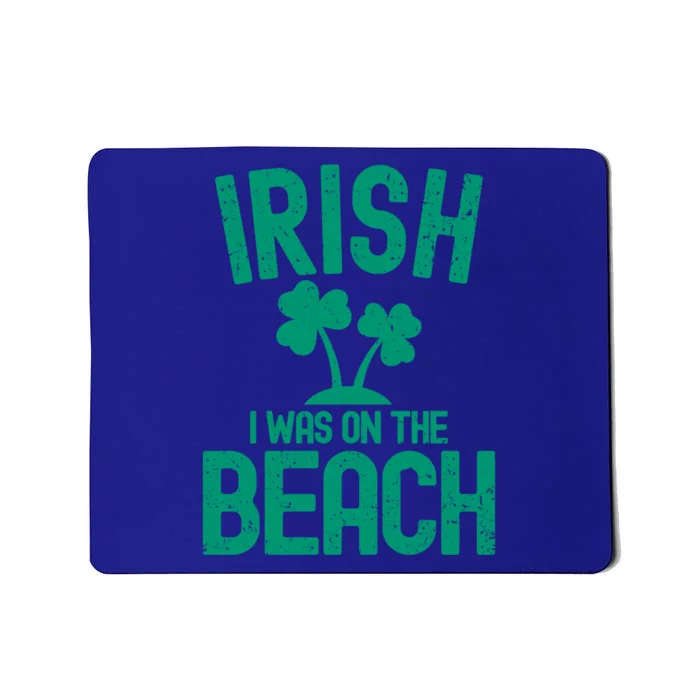 Irish I Was On The Beach St Patrick's Day Shamrock Palm Tree Gift Mousepad