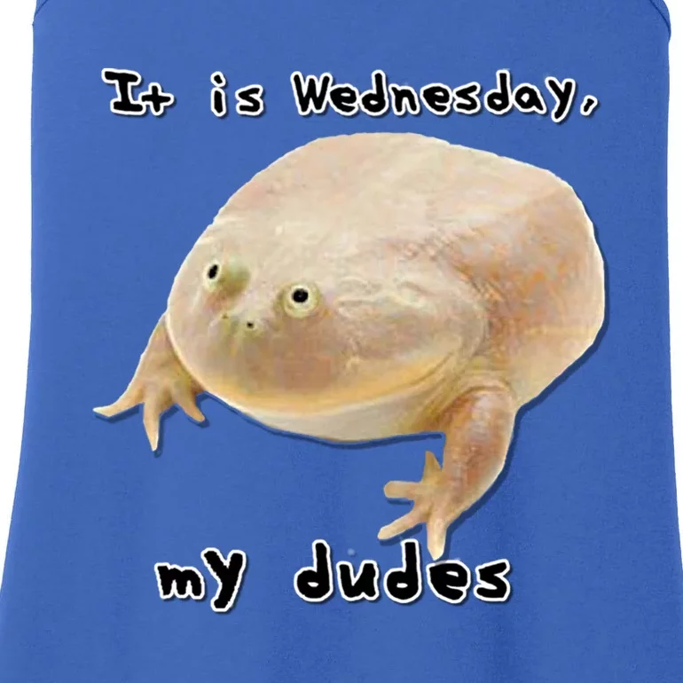 It Is Wednesday My Dudes Funny Classic Frog Meme Original Gift Ladies Essential Tank