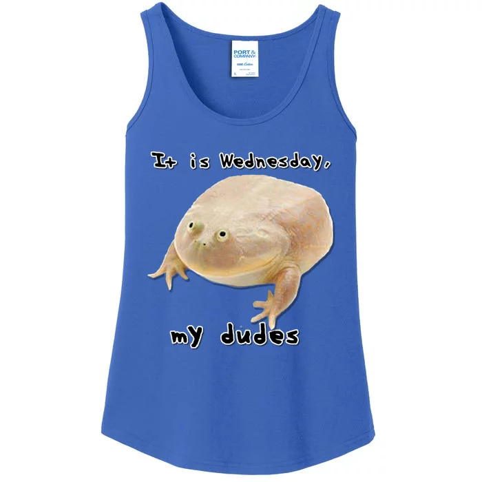 It Is Wednesday My Dudes Funny Classic Frog Meme Original Gift Ladies Essential Tank