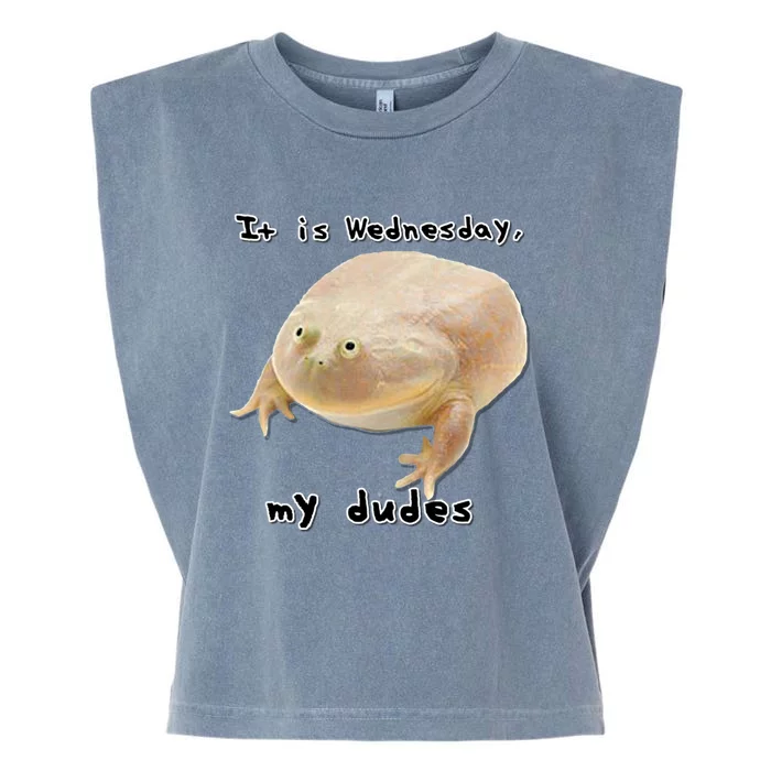 It Is Wednesday My Dudes Funny Classic Frog Meme Original Gift Garment-Dyed Women's Muscle Tee