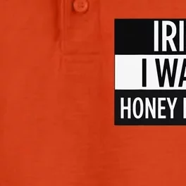 Irish I Was A Honey Badger Funny Saint Patrick's Day Dry Zone Grid Performance Polo