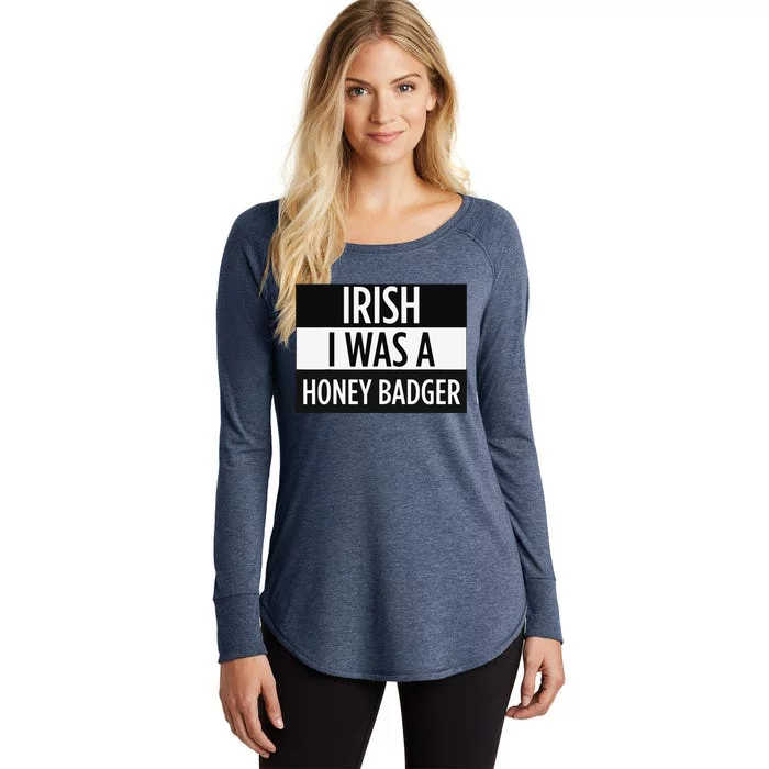 Irish I Was A Honey Badger Funny Saint Patrick's Day Women's Perfect Tri Tunic Long Sleeve Shirt