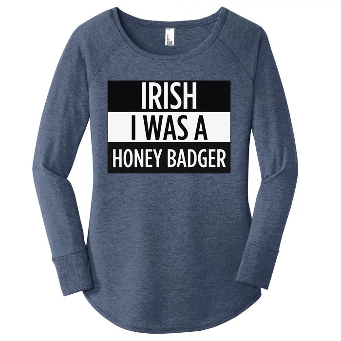 Irish I Was A Honey Badger Funny Saint Patrick's Day Women's Perfect Tri Tunic Long Sleeve Shirt