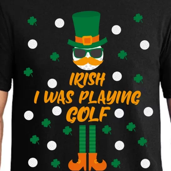 Irish I Was Playing Golf St Patricks Day Gift Pajama Set