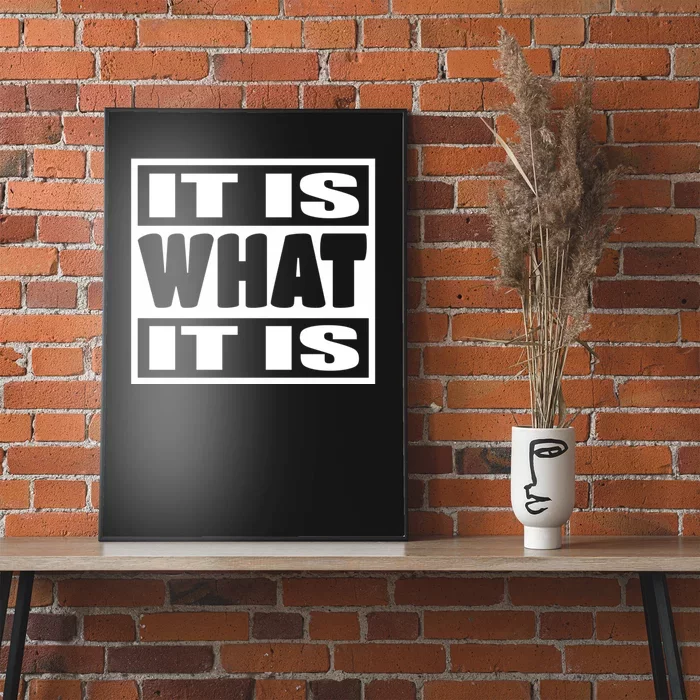 It Is What It Is Man Woman Funny Gift 113 Poster